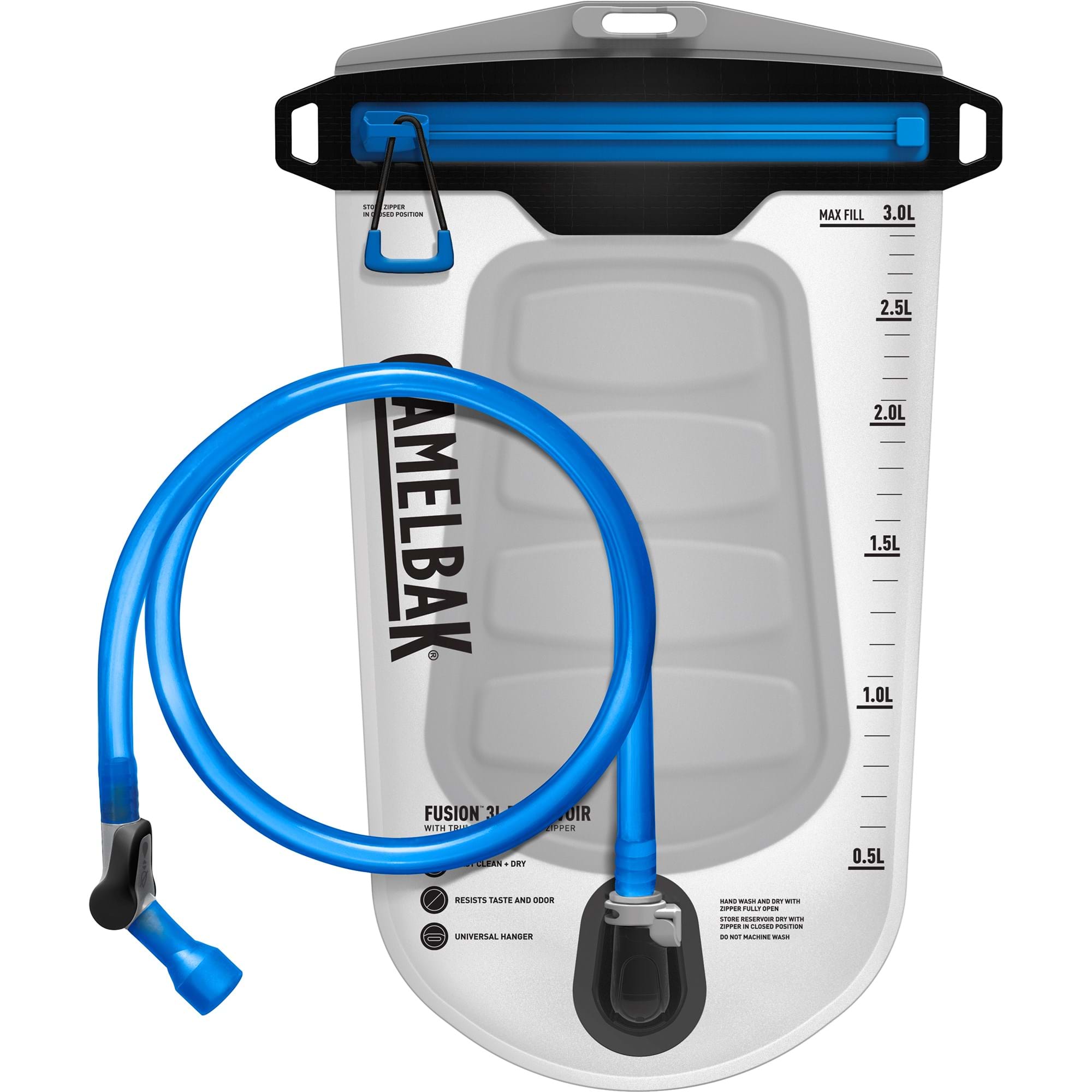CAMELBAK FUSION 3L RESERVOIR WITH TRU ZIP WATERPROOF ZIPPER 2022: CLEAR CBFUSION3