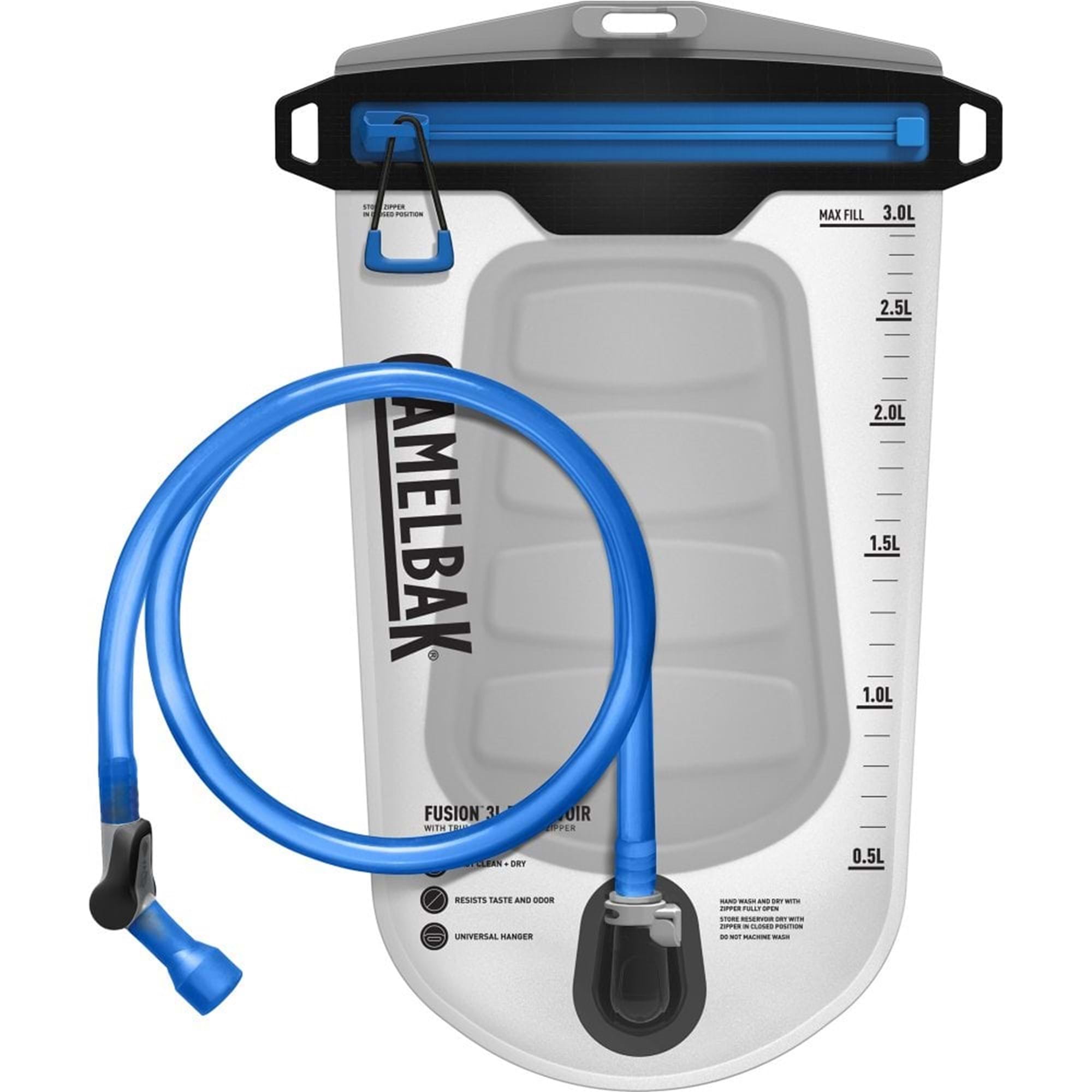 CAMELBAK FUSION 3L GROUP RESERVOIR WITH TRU ZIP WATERPROOF ZIPPER 2023: CLEAR CBFUSION3GTZ