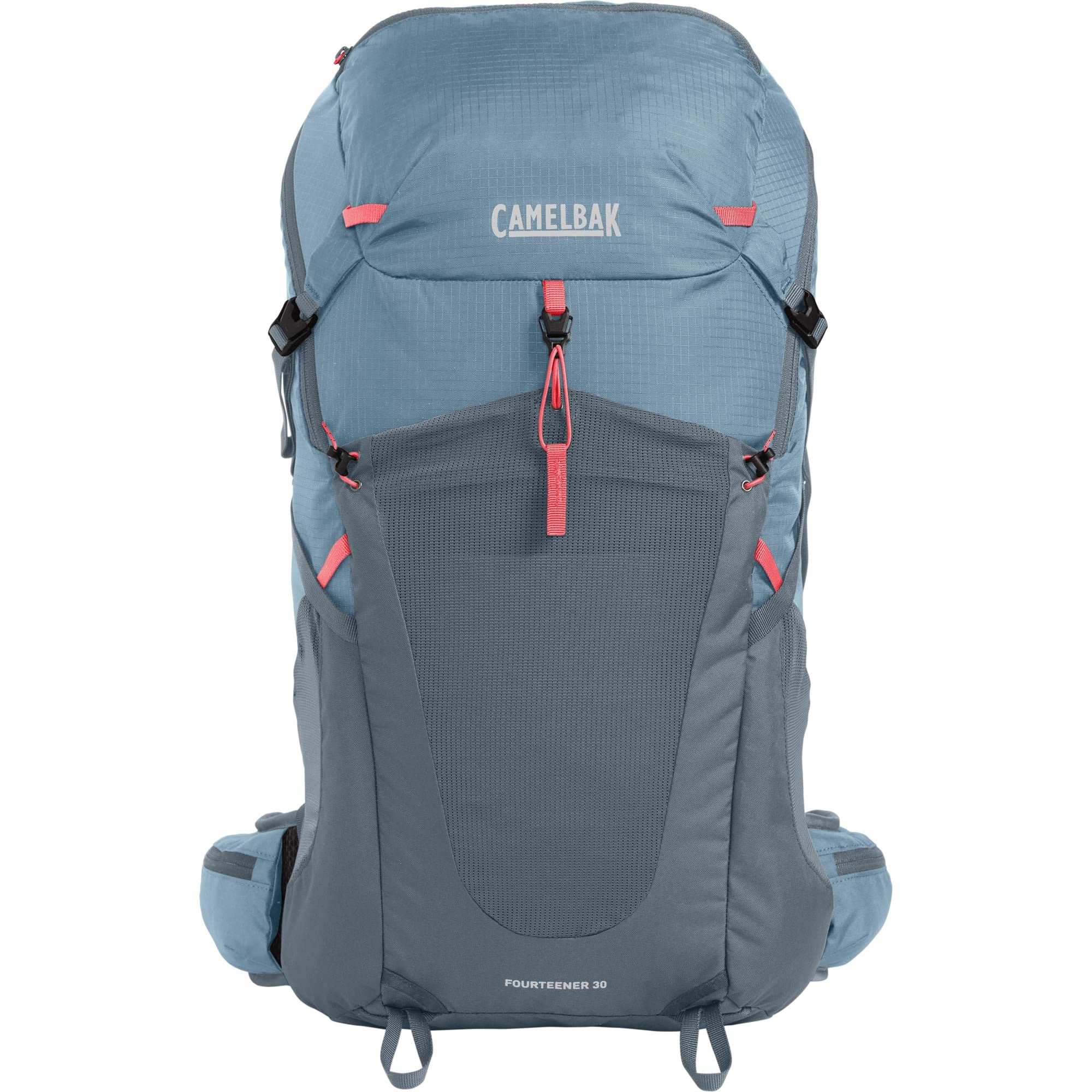 CAMELBAK WOMEN'S FOURTEENER 30 HYDRATION PACK 2023: SMOKE BLUE/FIERY CORAL 30L CBWFOUR32