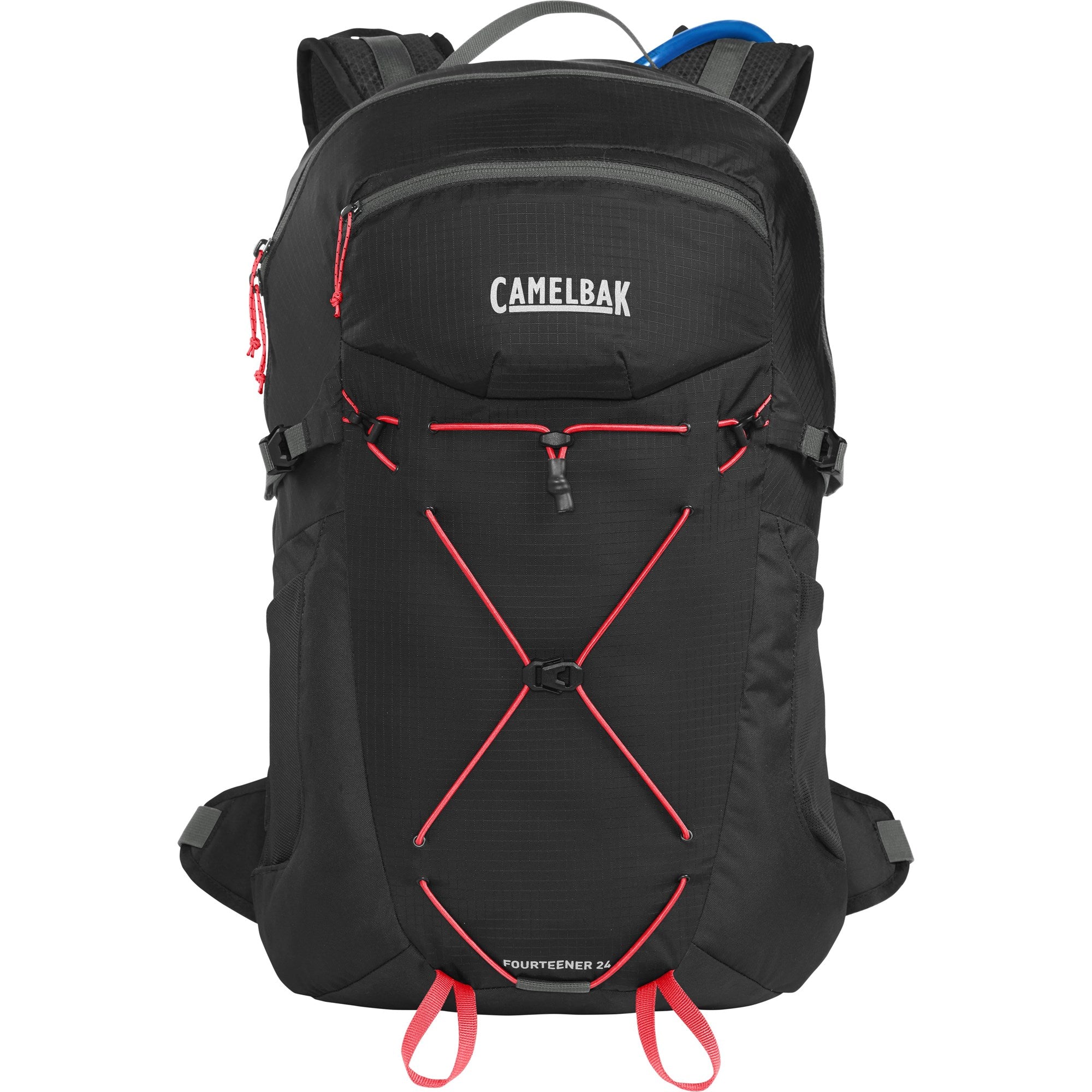 CAMELBAK WOMEN'S FOURTEENER 24 HYDRATION PACK 2023: BLACK/FIERY CORAL 24L CBWFOUR24