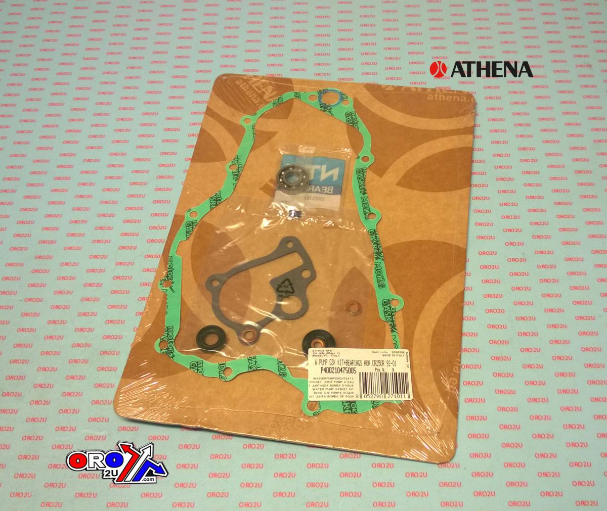 WATER PUMP GASKET KIT CR500 85-01, ATHENA P400210475012 HONDA WITH BEARING