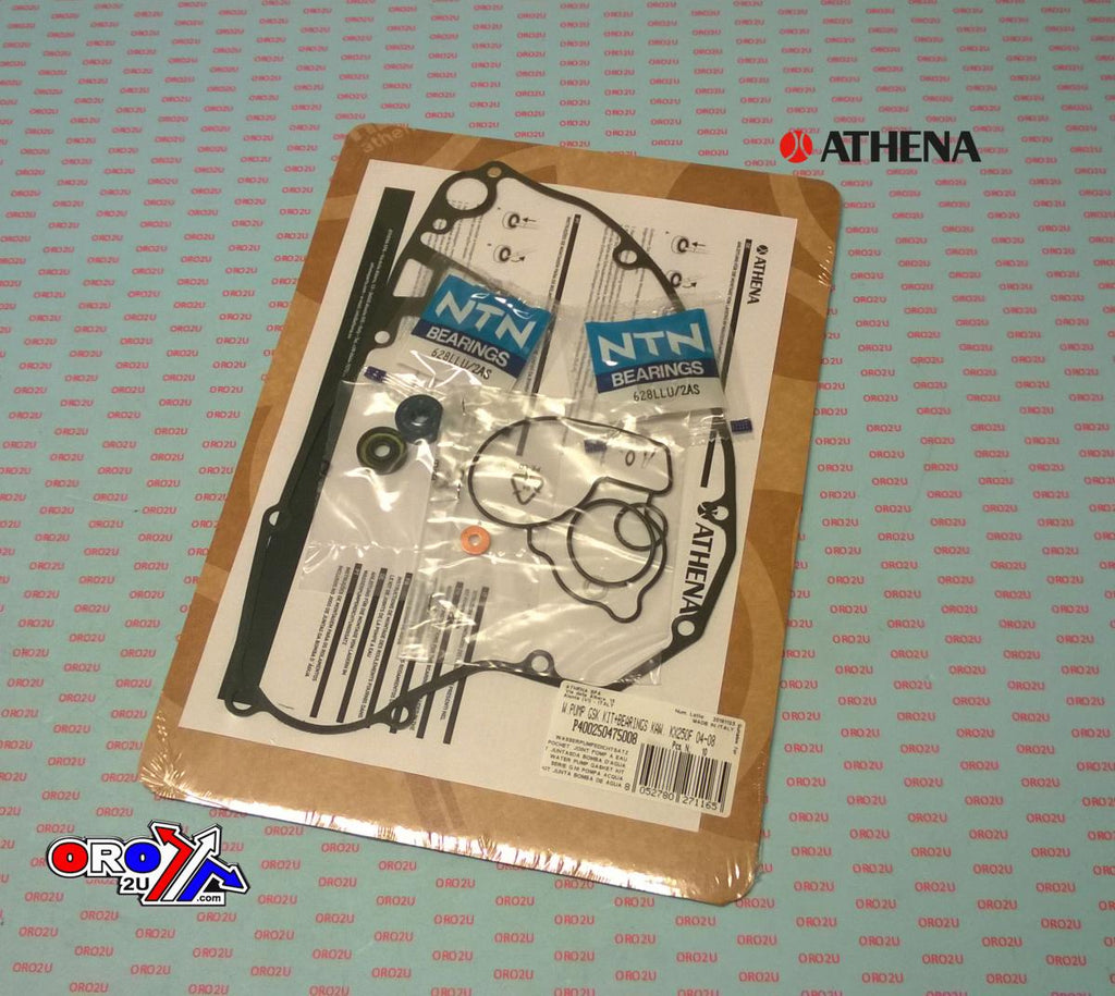 WATER PUMP GASKET KIT RM-Z/KX 250 04-08, ATHENA P400250475008 SUZ/KAW WITH BEARING