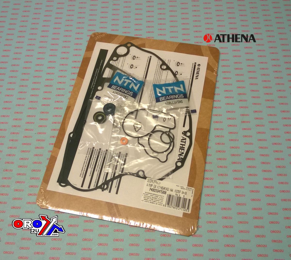 WATER PUMP GASKET KIT RM-Z/KX 250 04-08, ATHENA P400250475008 SUZ/KAW WITH BEARING