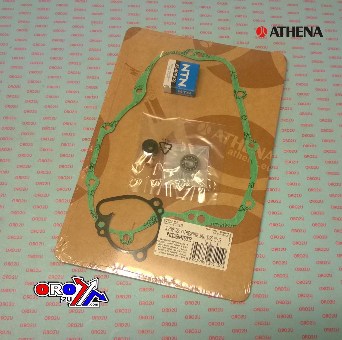 WATER PUMP GASKET KIT KX 80/85 KX/RM 100 03-25, ATHENA P400250475003 KAW/SUZ WITH BEARING
