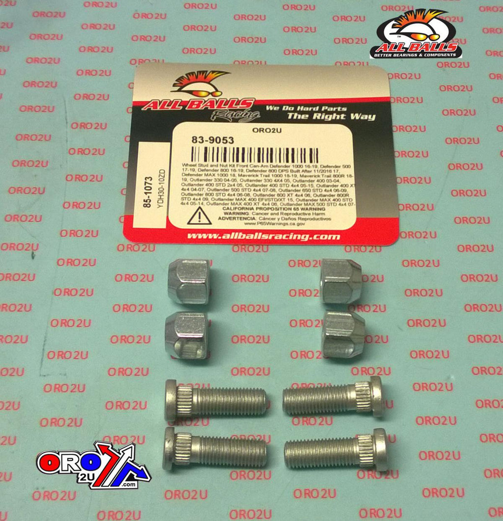 Wheel Stud and Nut Kit, ALLBALLS 85-1073