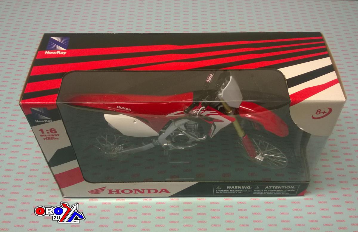 MODEL DIE CAST HONDA CRF 450 R, 2018, RED AND WHITE, SCALE 1:6, NEWRAY 49583