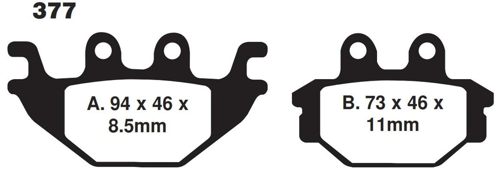 BRAKE PADS SINTERED METAL, SIFAM S1989N (FA377HH)