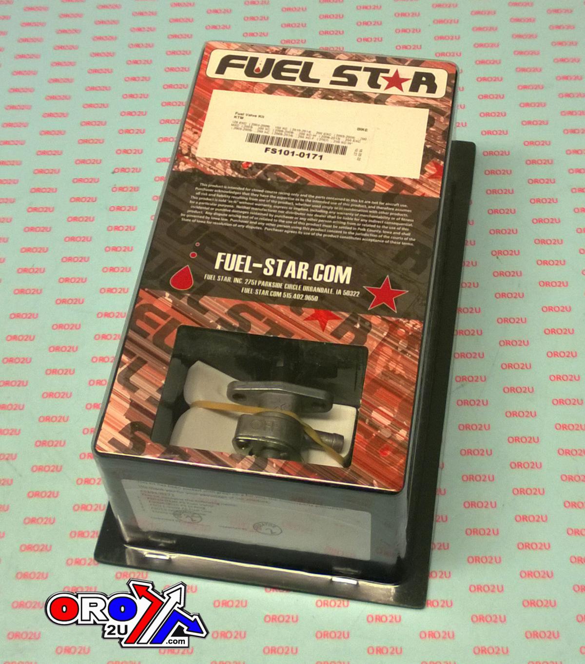FUEL VALVE KIT KTM EXC/CX, Fuel Star FS101-0171 TAPE / PETCOCK / CLIPS / PIPES / BOLTS, KTM 125 EXC 2004-2006 150 XC 2010-2014 200 EXC 2003-2005 200 MXC 2003 200 XC 2006-200