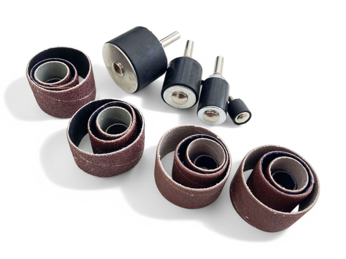 DRUM SANDING KIT 20 PIECES 0.5 0.75 1.0 1.25 80 120 GRIT - TOOLZONE KDPAB144