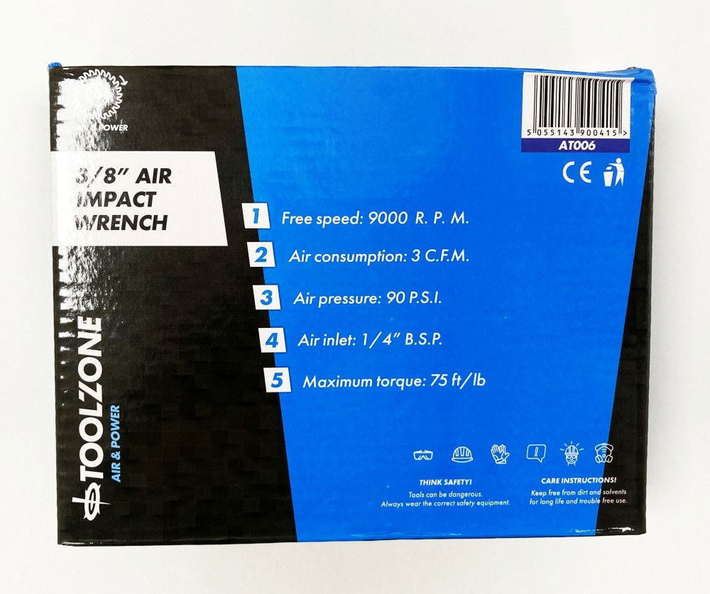 AIR IMPACT WRENCH 3/8 DRIVE - TOOLZONE KDPAT006