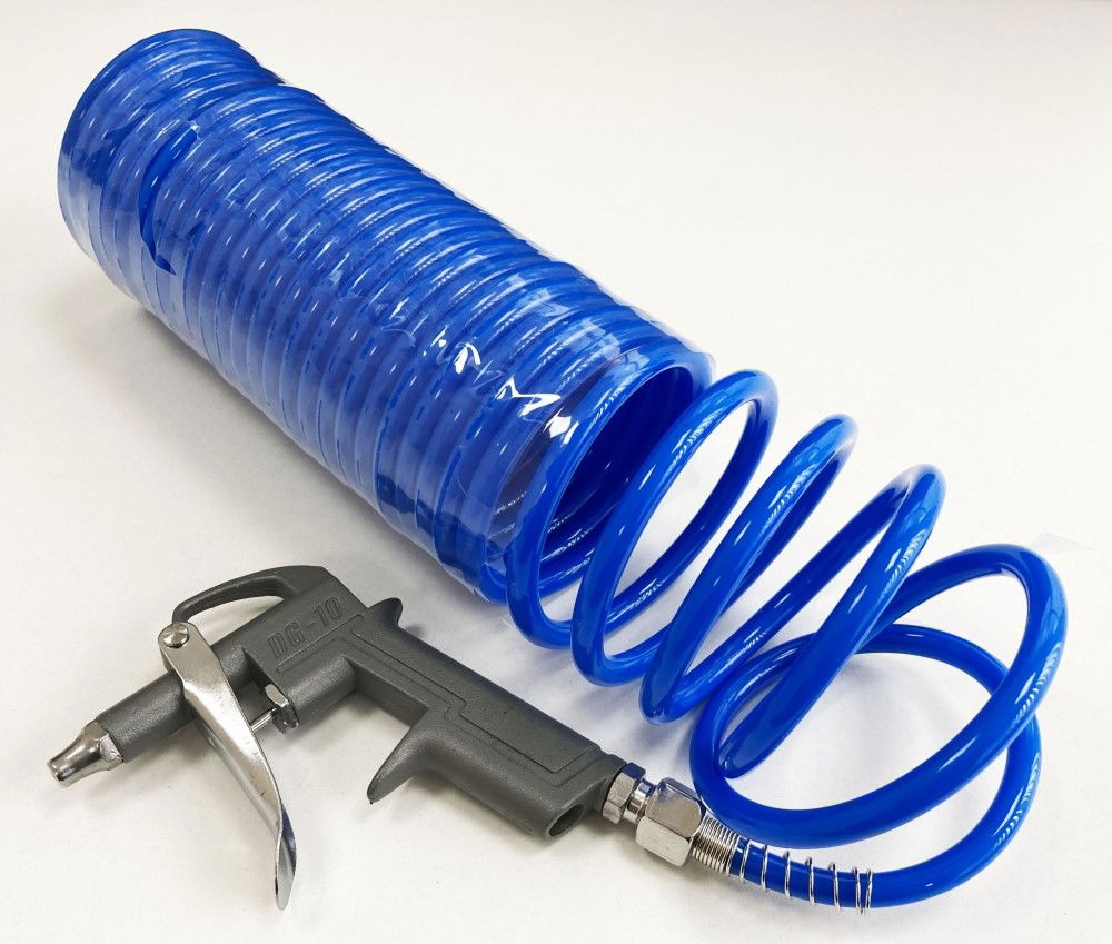AIR DUST GUN WITH 7.6m x 1/4 RECOIL HOSE MAX PRESSURE 200psi - TOOLZONE KDPAT037