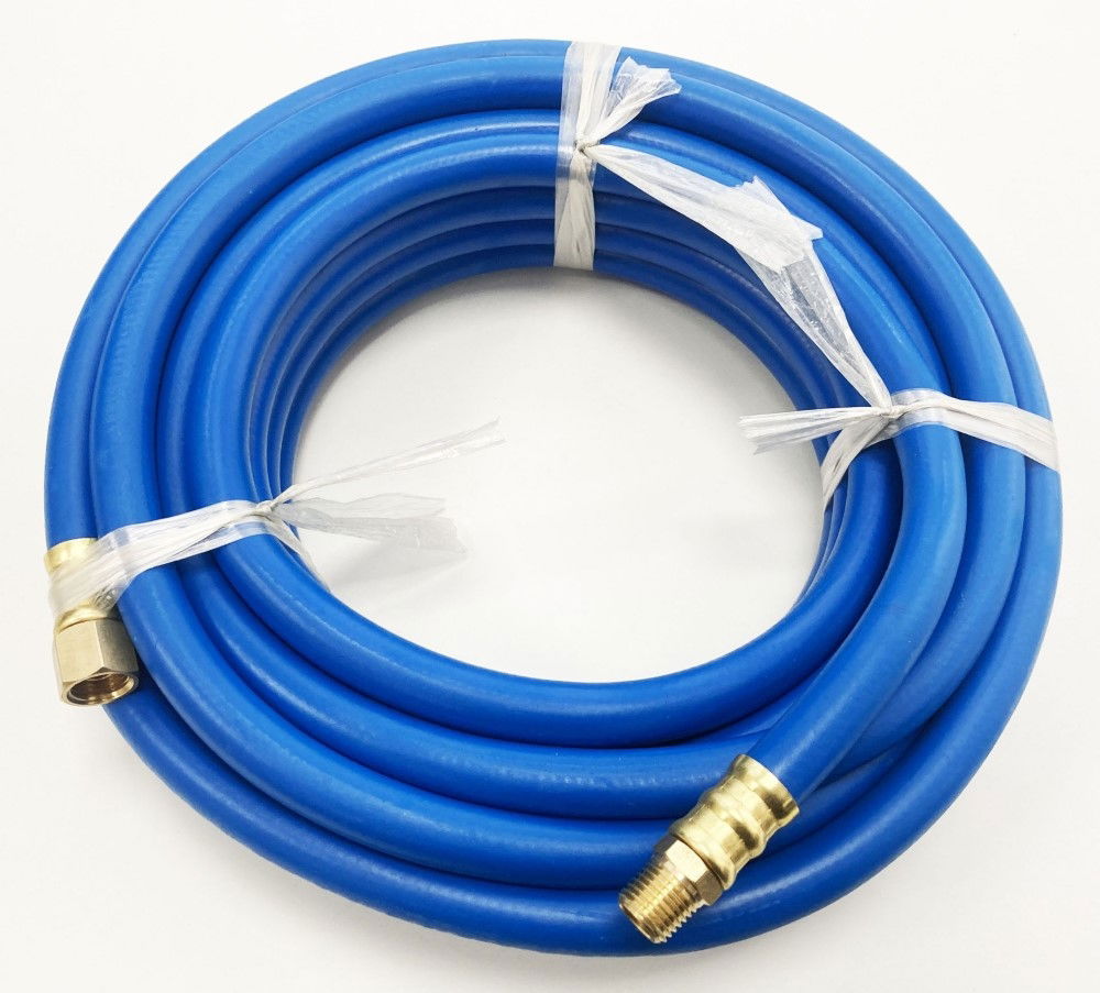 AIR HOSE 10m x 8mm HI VIS 1/4 BSP FITTINGS WORKING PRESSURE 20 bar - TOOLZONE KDPAT038