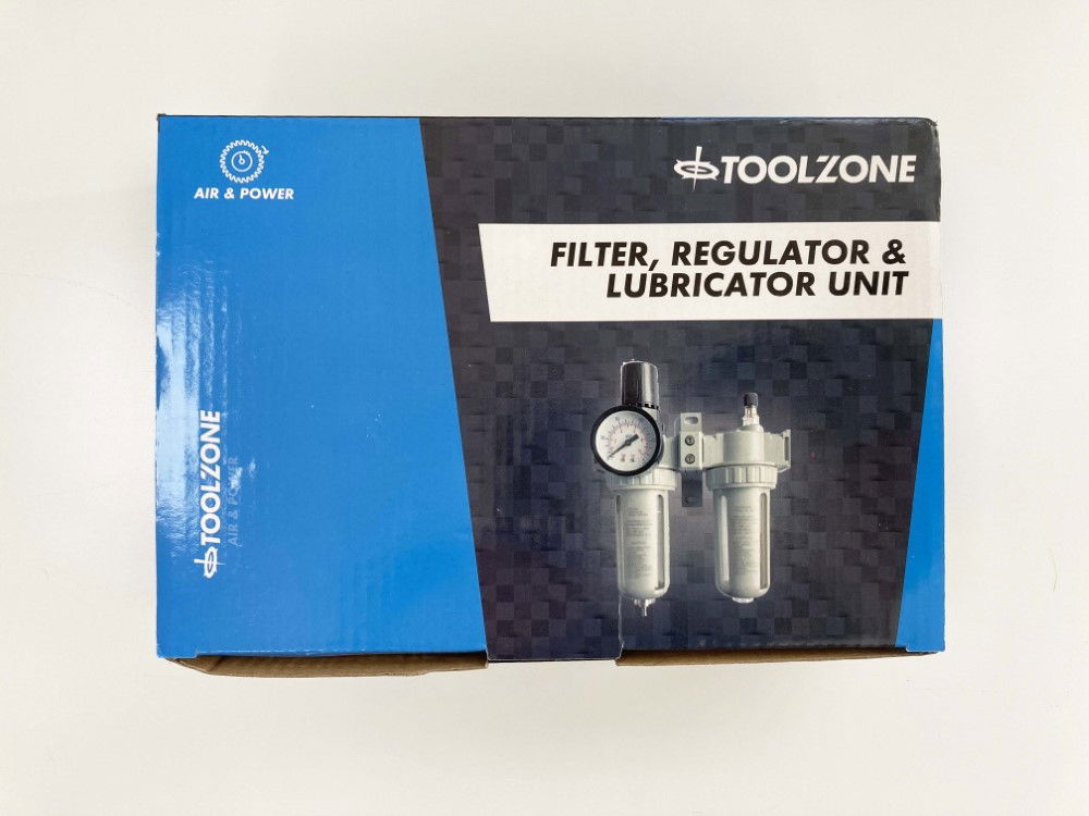 FILTER REGULATOR LUBRICATOR UNIT 1/4 AIR INLET MAX PRESSURE 140psi - TOOLZONE KDPAT059