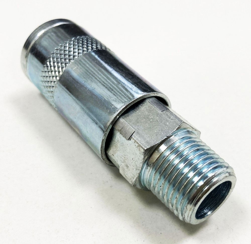 AIR COUPLING 3/8 bsp MALE ZINC PLATED STEEL COMPATIBLE WITH pcl FITTINGS - TOOLZONE KDPAT089