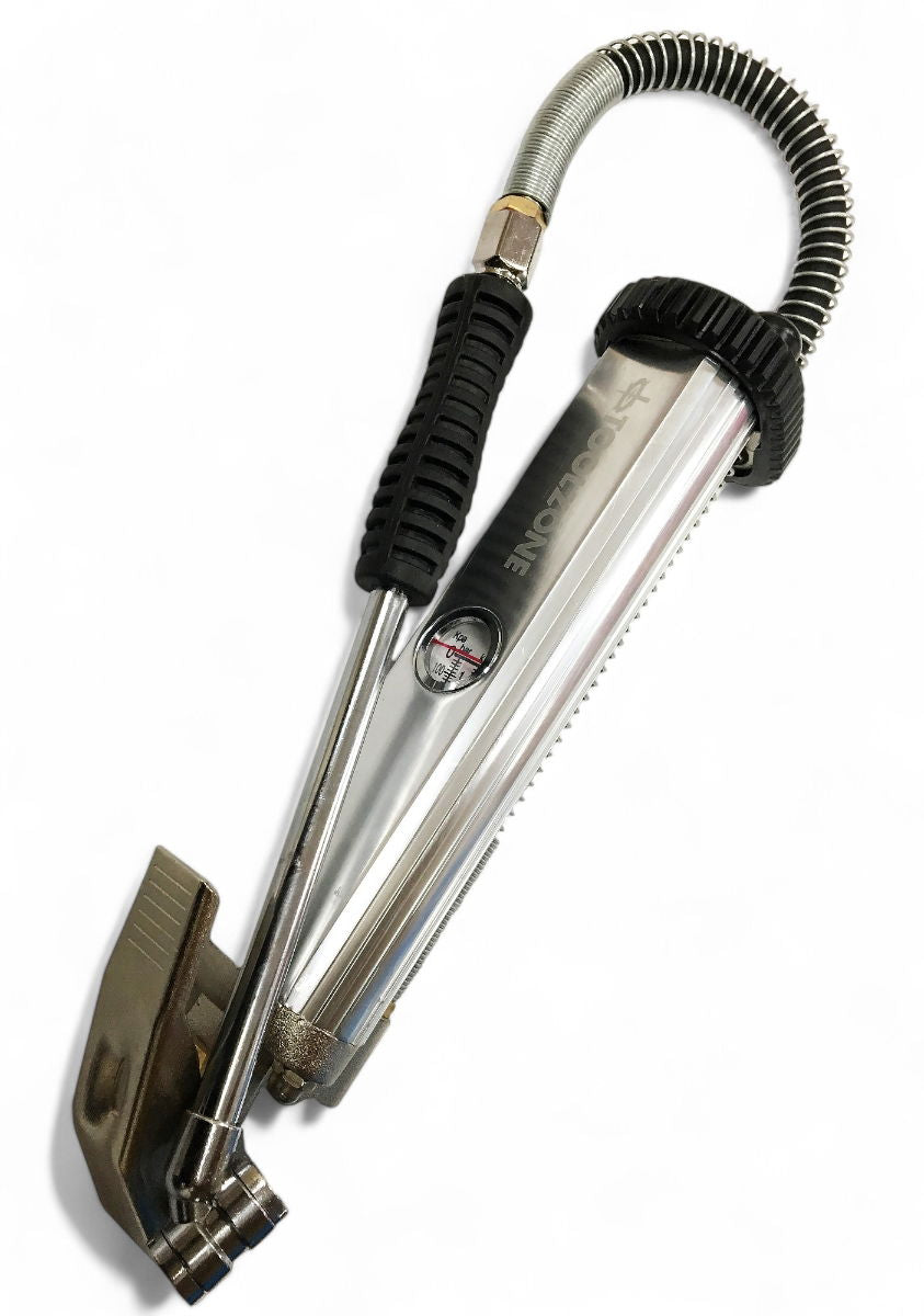 TYRE INFLATOR FORECOURT 0-160 psi ALUMINIUM BODY WITH GAUGE - TOOLZONE KDPAT103