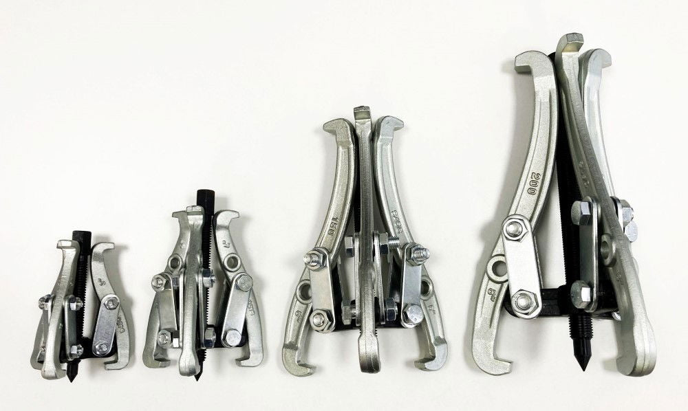 GEAR PULLER SET 4pc 3 LEG 3/4/6/8 REVERSIBLE JAWS - TOOLZONE KDPAU013