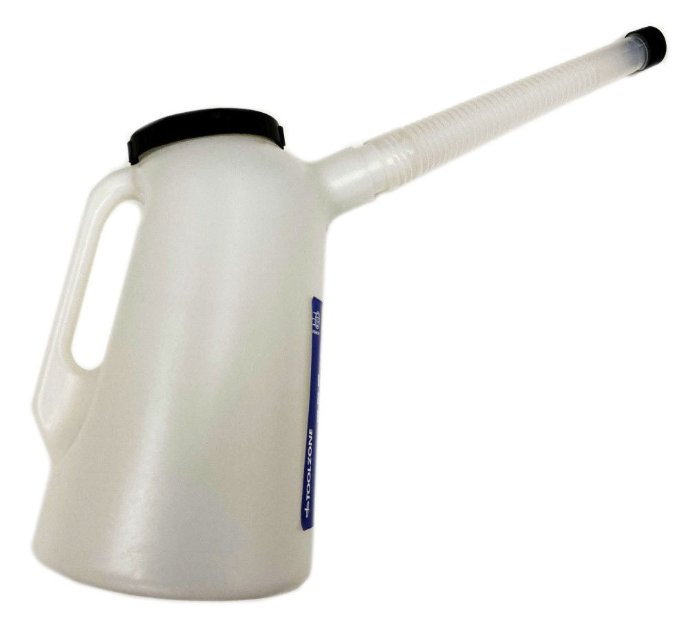 MEASURING JUG 2 litre WITH LID AND FLEXIBLE SPOUT POLYETHYLENE - TOOLZONE KDPAU019