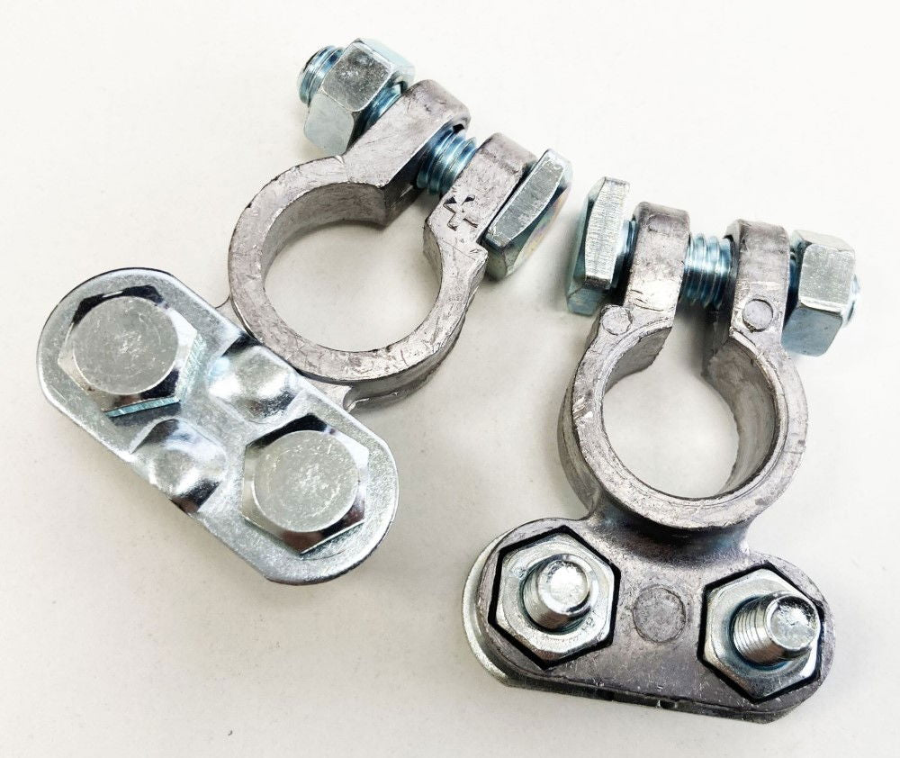 BATTERY TERMINAL CLAMPS 2pc WITH NUTS AND BOLTS - TOOLZONE KDPAU069