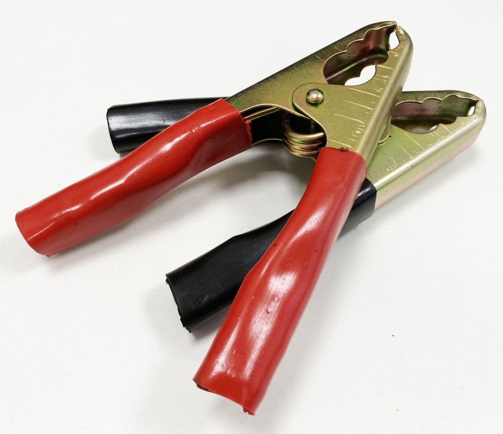 JUMP LEAD CLIPS 2pc FITS WIRES UP TO 14mm LENGTH 180mm - TOOLZONE KDPAU131