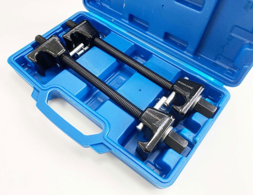 SPRING COMPRESSOR 2pc WITH LOCKING PINS - TOOLZONE KDPAU324