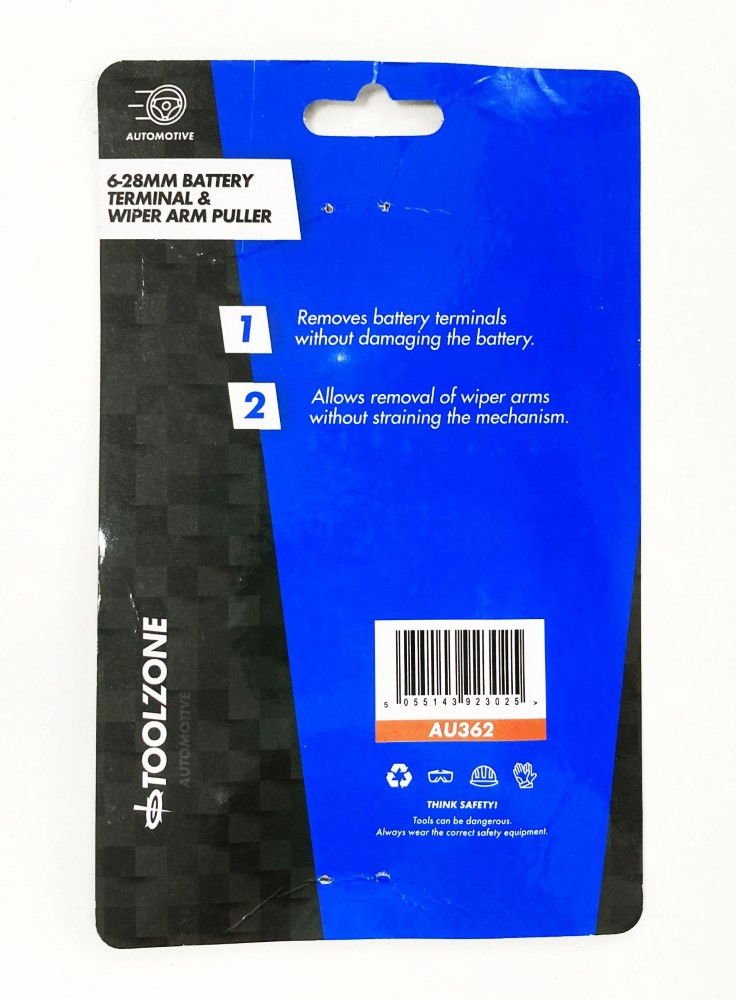 BATTERY TERMINAL AND WIPER ARM PULLER 6-28mm - TOOLZONE KDPAU362