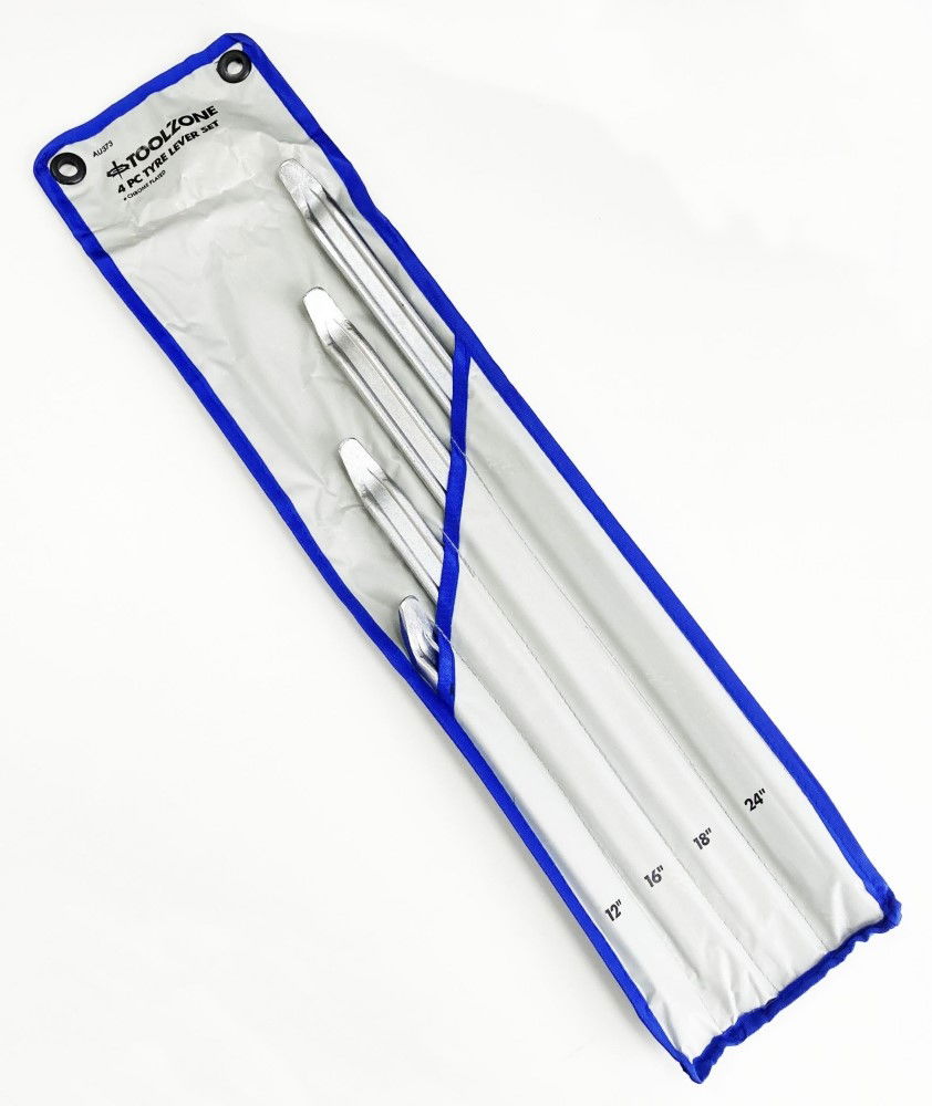TYRE LEVER SET 4pc 12 16 18 24 WITH TETRON POUCH - TOOLZONE KDPAU373