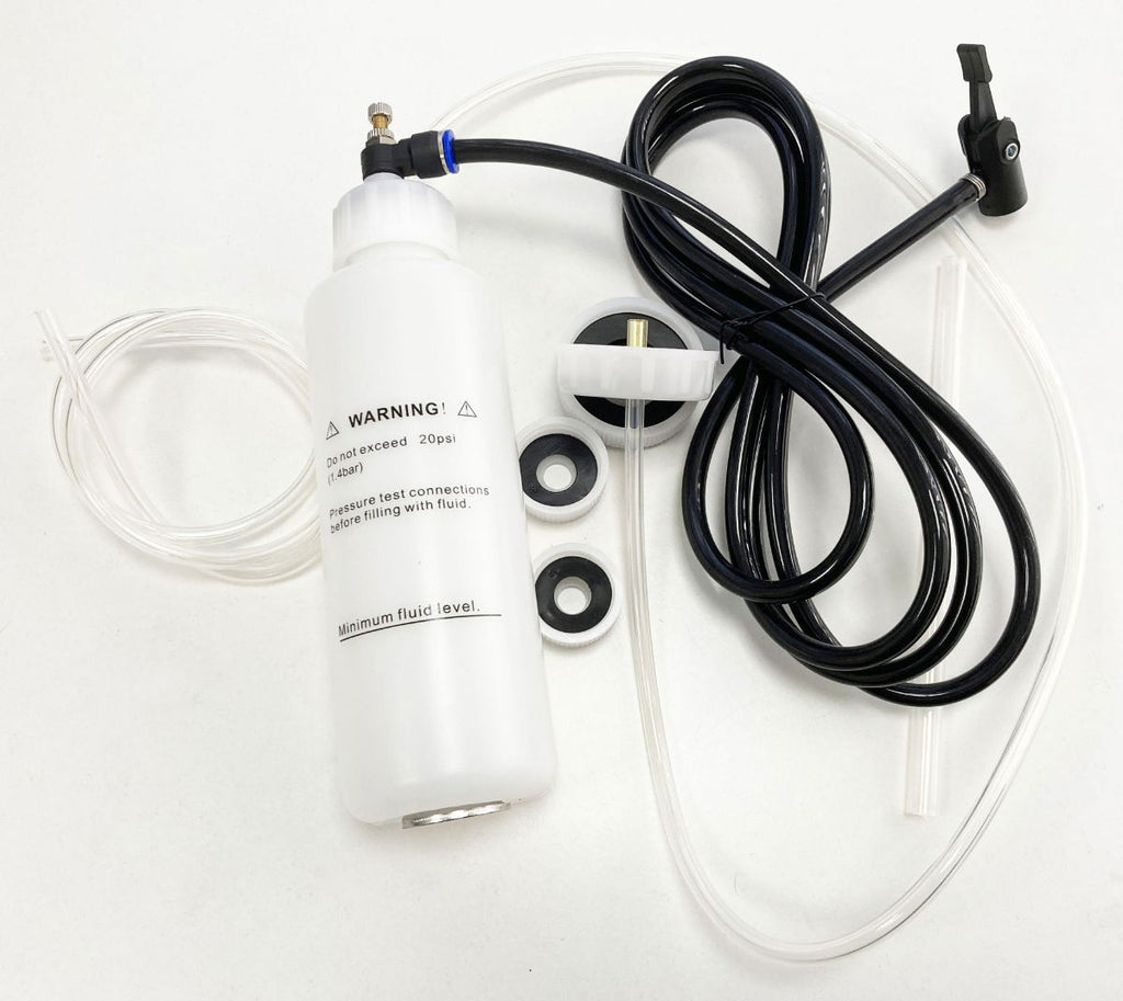 PRESSURE BRAKE AND CLUTCH BLEEDER KIT WITH 5 RESERVOIR CAPS - TOOLZONE KDPAU395