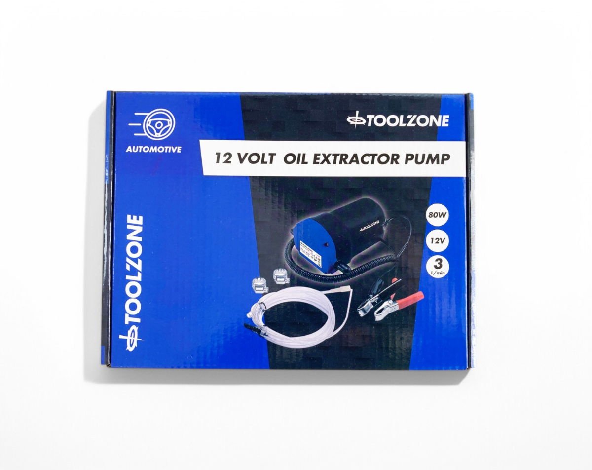 OIL EXTRACTOR PUMP 12 volt WITH ACCESSORIES - TOOLZONE KDPAU398