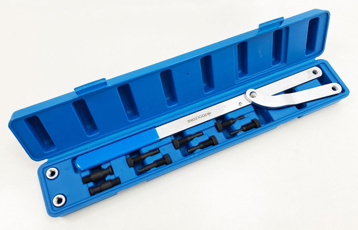 UNIVERSAL PULLEY AND FAN CLUTCH HOLDER SET ADJUSTABLE 40-220mm - TOOLZONE KDPAU400