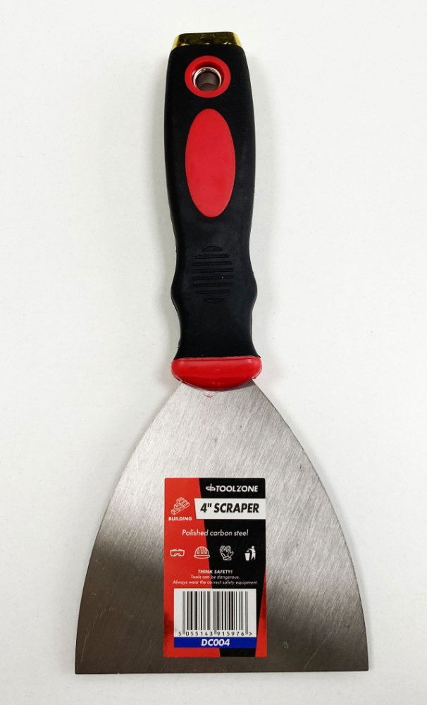 SCRAPER 4 SOFT GRIP HANDLE - TOOLZONE KDPDC004