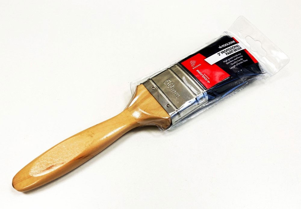 PAINT BRUSH 2 PROFESSIONAL WOODEN HANDLE - TOOLZONE KDPDC136