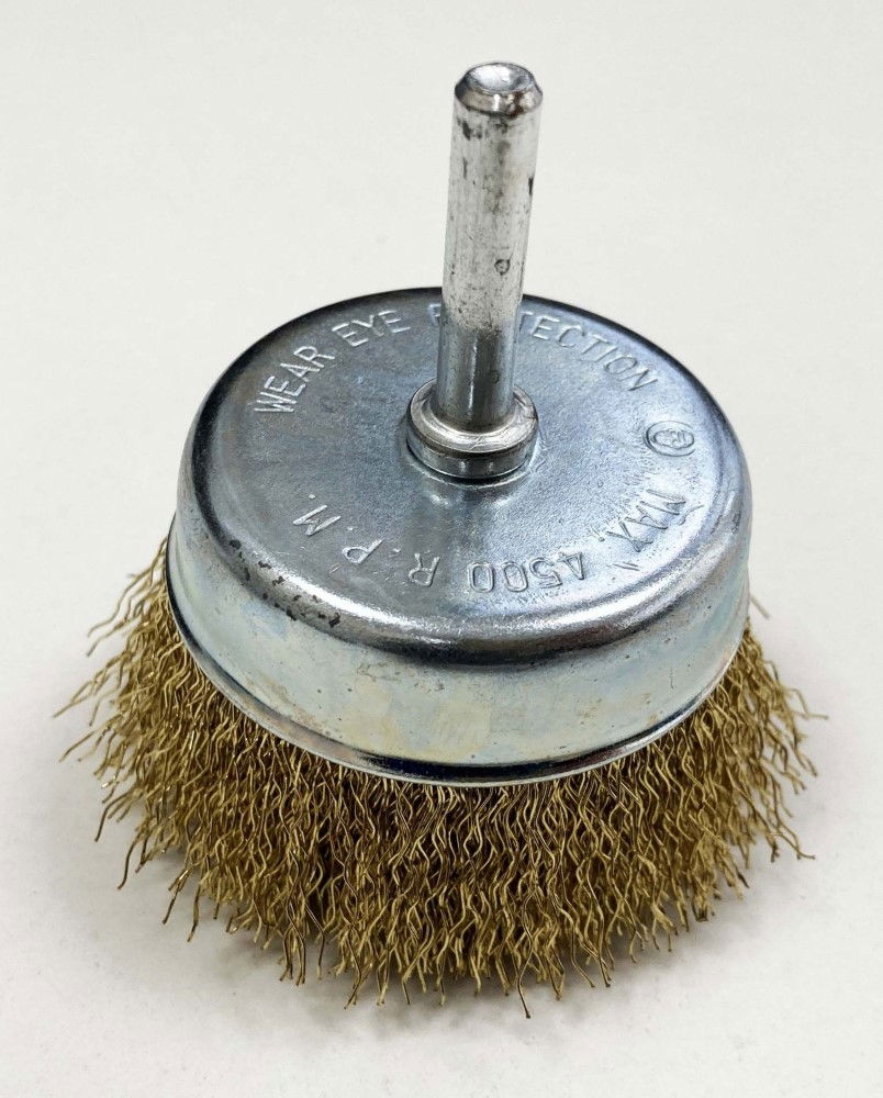 WIRE CUP BRUSH 3 75mm FOR DRILL 6mm SPINDLE - TOOLZONE KDPDR166