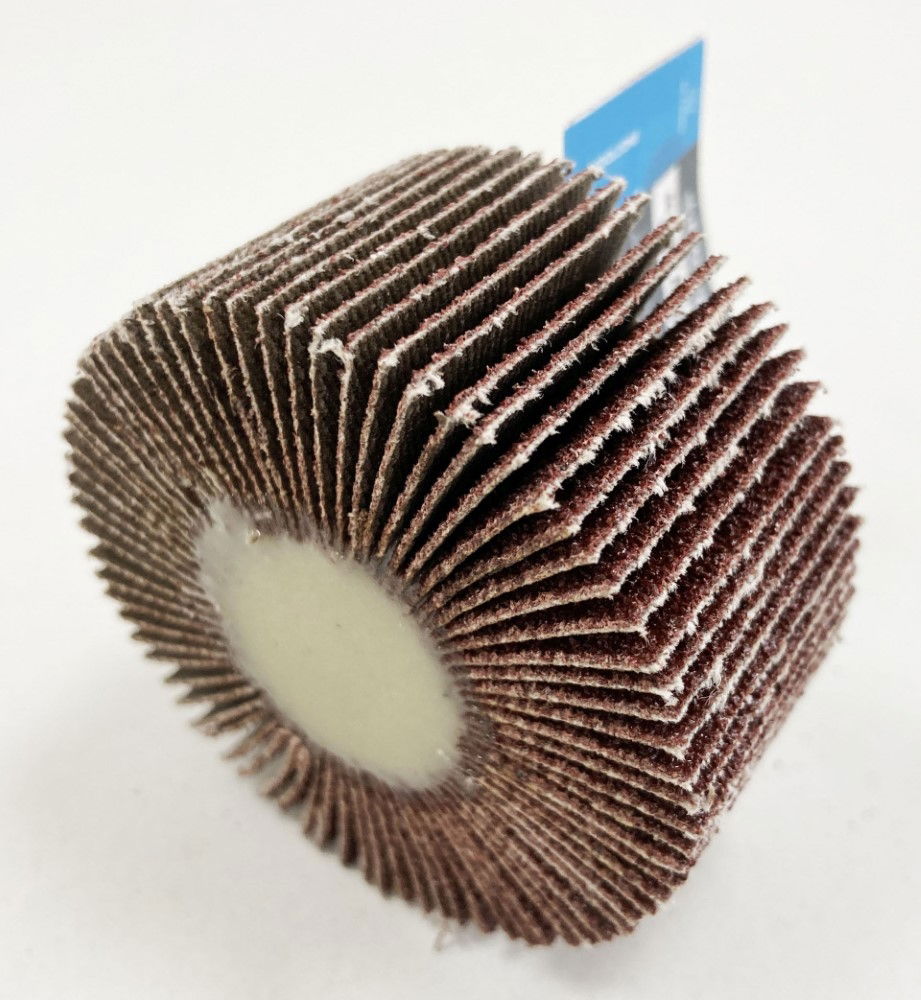 FLAP WHEEL FOR DRILL 60x30mm 80 grit 6mm SPINDLE - TOOLZONE KDPDR180