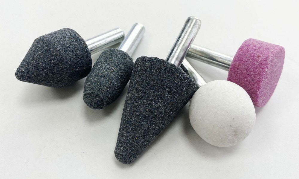 MOUNTED STONE SET 5PC 1/4 SHANK ALUMINIUM OXIDE - TOOLZONE KDPDR183