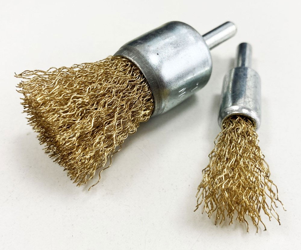 DECARB WIRE BRUSH SET 2PC 12mm 25mm 6mm SPINDLE - TOOLZONE KDPDR306
