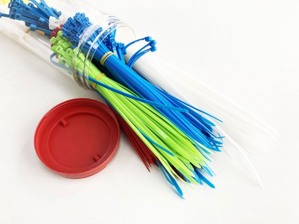 CABLE TIES MIXED LARGE 500PC 5 COLOURS 2.5x180mm 4.8x190mm 4.8x300mm - TOOLZONE KDPEL079
