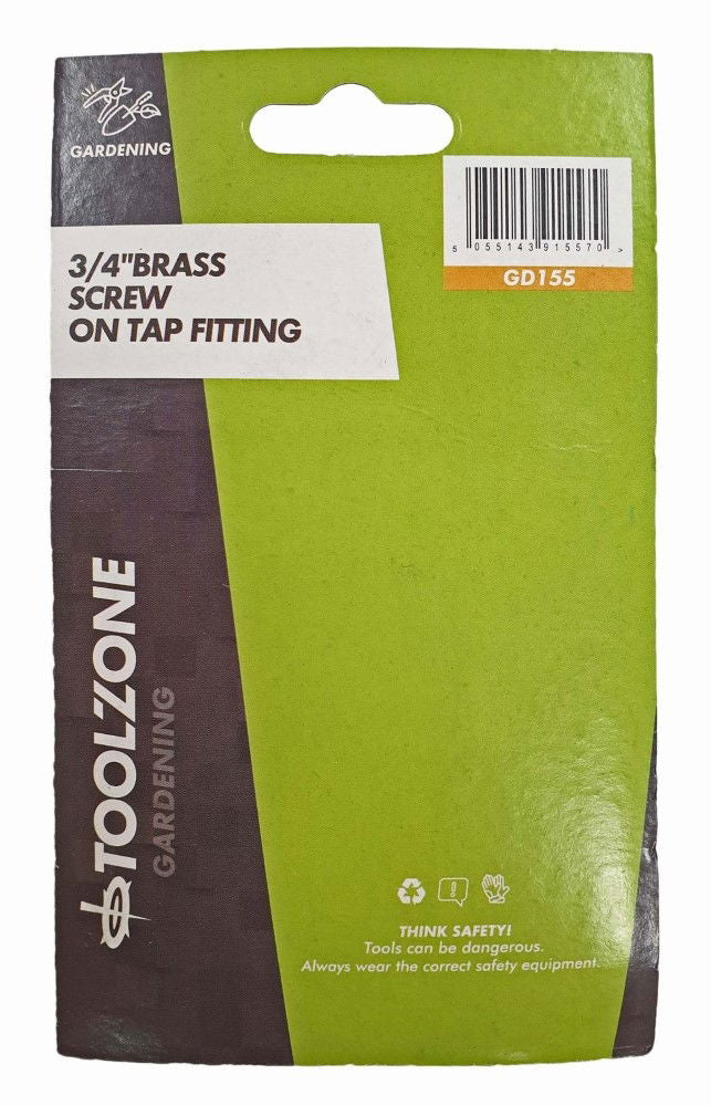 TAP FITTING 3/4 BRASS SCREW ON - TOOLZONE KDPGD155