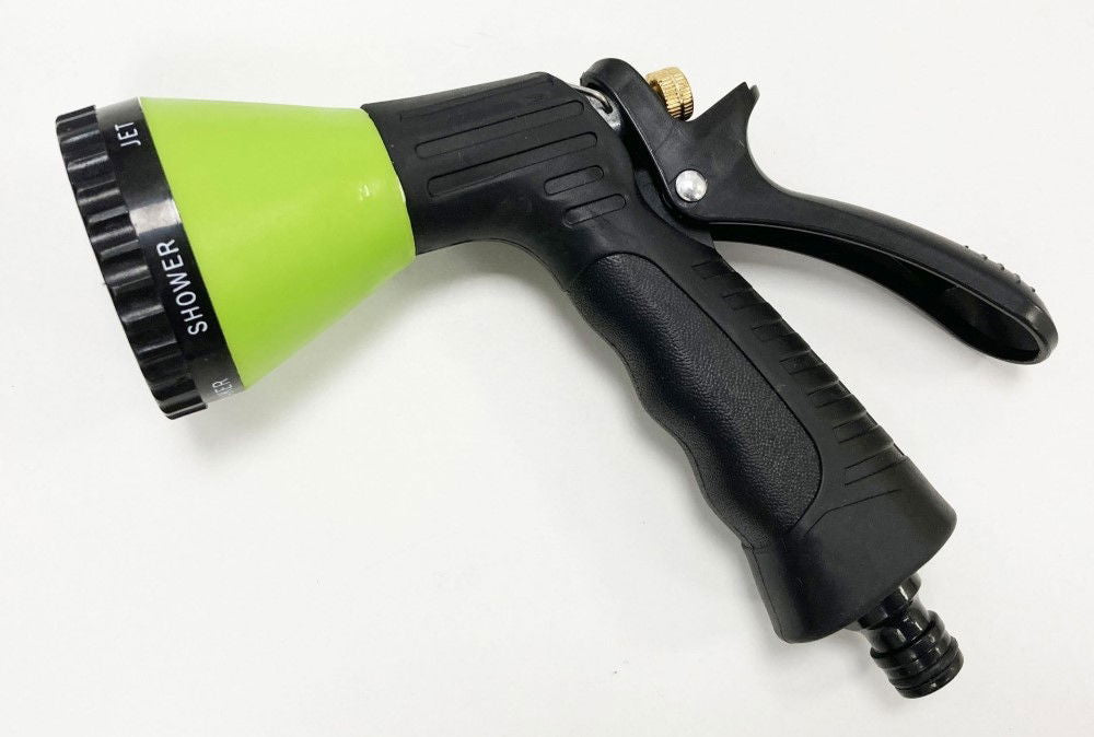 WATER SPRAY GUN 6 PATTERN GREEN HEAVY DUTY - TOOLZONE KDPGD168