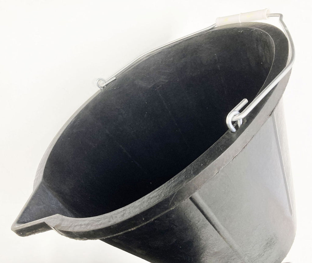 RUBBER BUCKET 14 litre METAL HANDLE 29cm x 39cm x 32cm - TOOLZONE KDPGD310