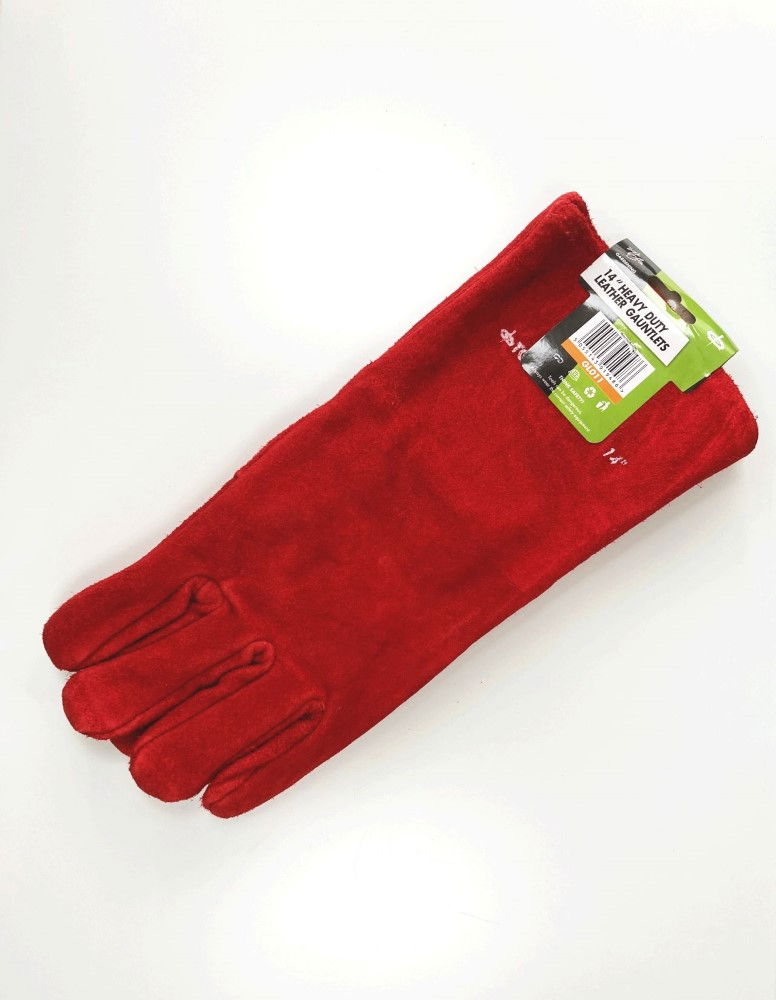 SUEDE GAUNTLETS LINED 14 LENGTH PACK OF 12 - TOOLZONE KDPGL011