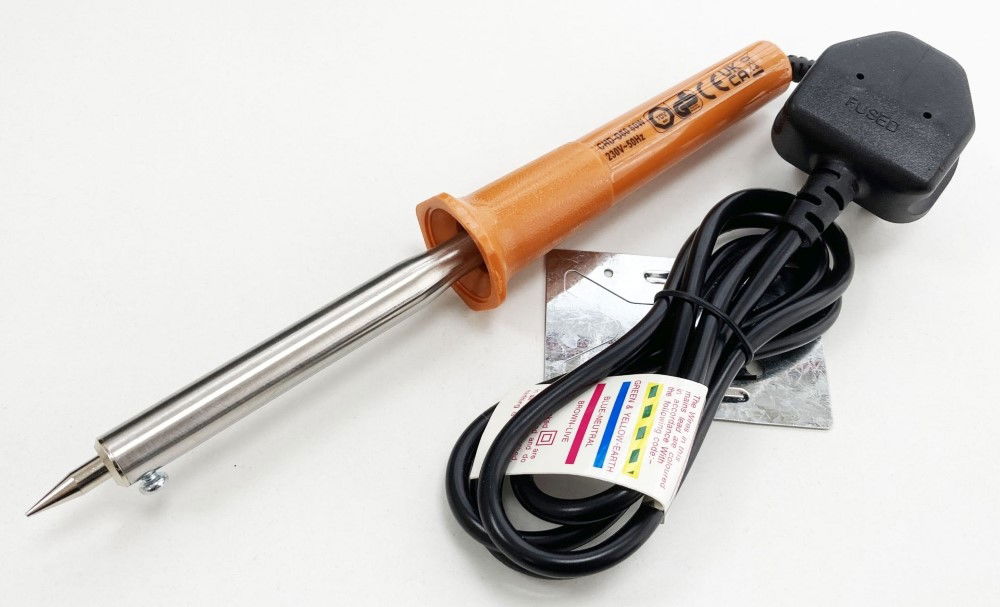 SOLDER IRON 60w 230v SCREWDRIVER TIP UK PLUG - TOOLZONE KDPHB279