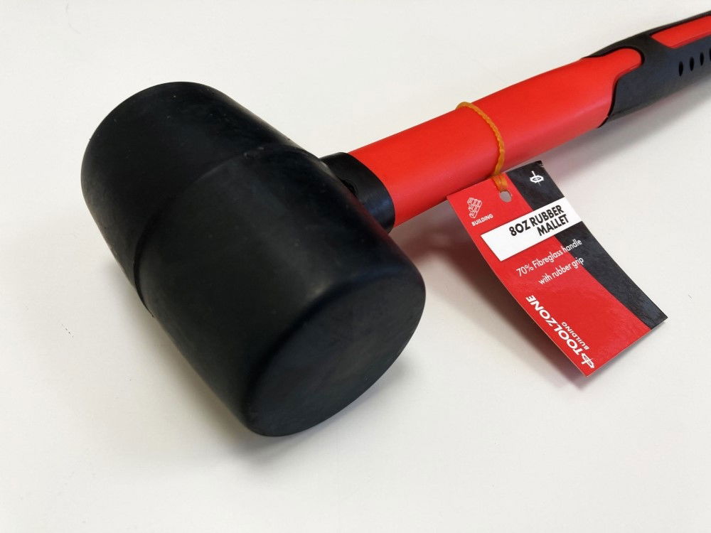RUBBER MALLET 8oz FIBRE HANDLE - TOOLZONE KDPHM004