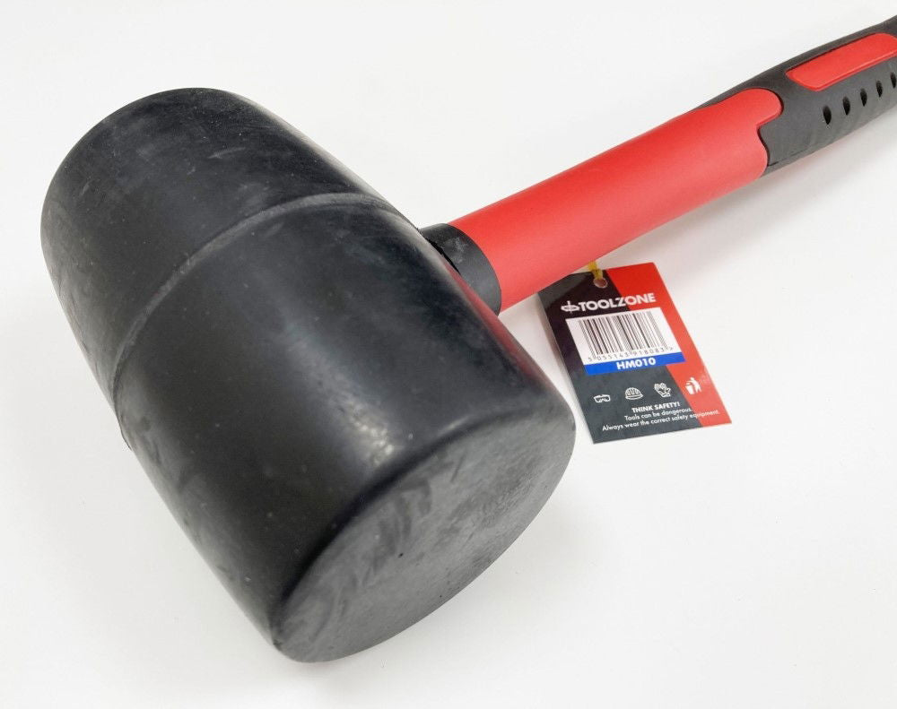 RUBBER MALLET 32oz 70% FIBRE HANDLE - TOOLZONE KDPHM010