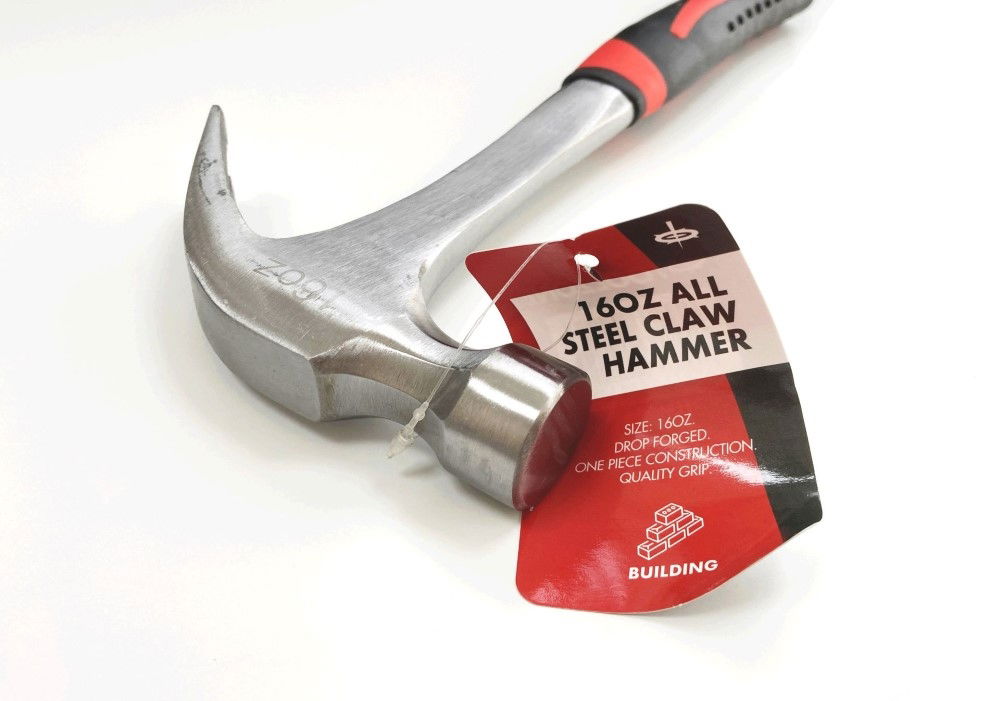 CLAW HAMMER 16oz ALL STEEL DROP FORGED - TOOLZONE KDPHM046