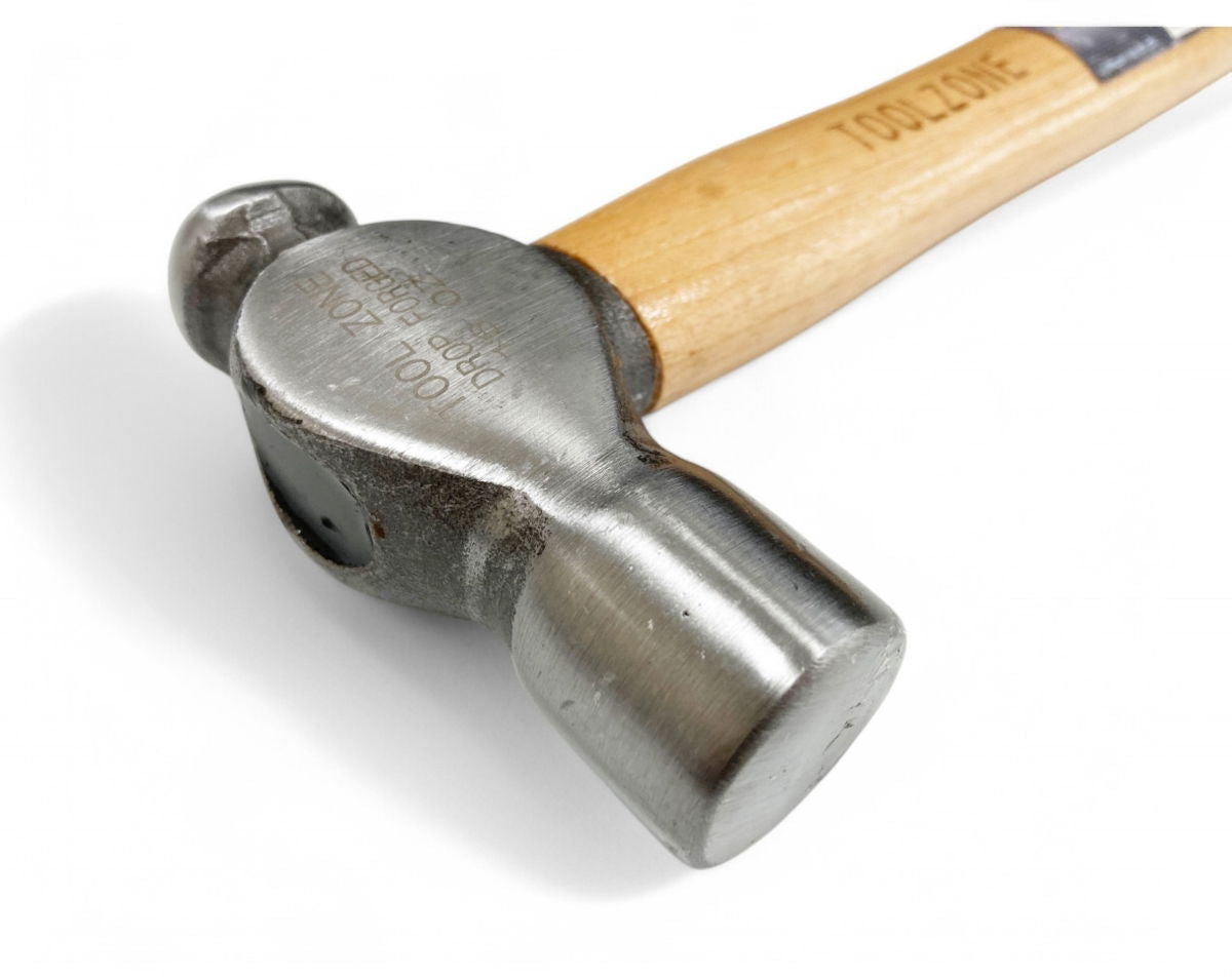 BALL PEIN HAMMER 16oz HICKORY HANDLE 330mm - TOOLZONE KDPHM066