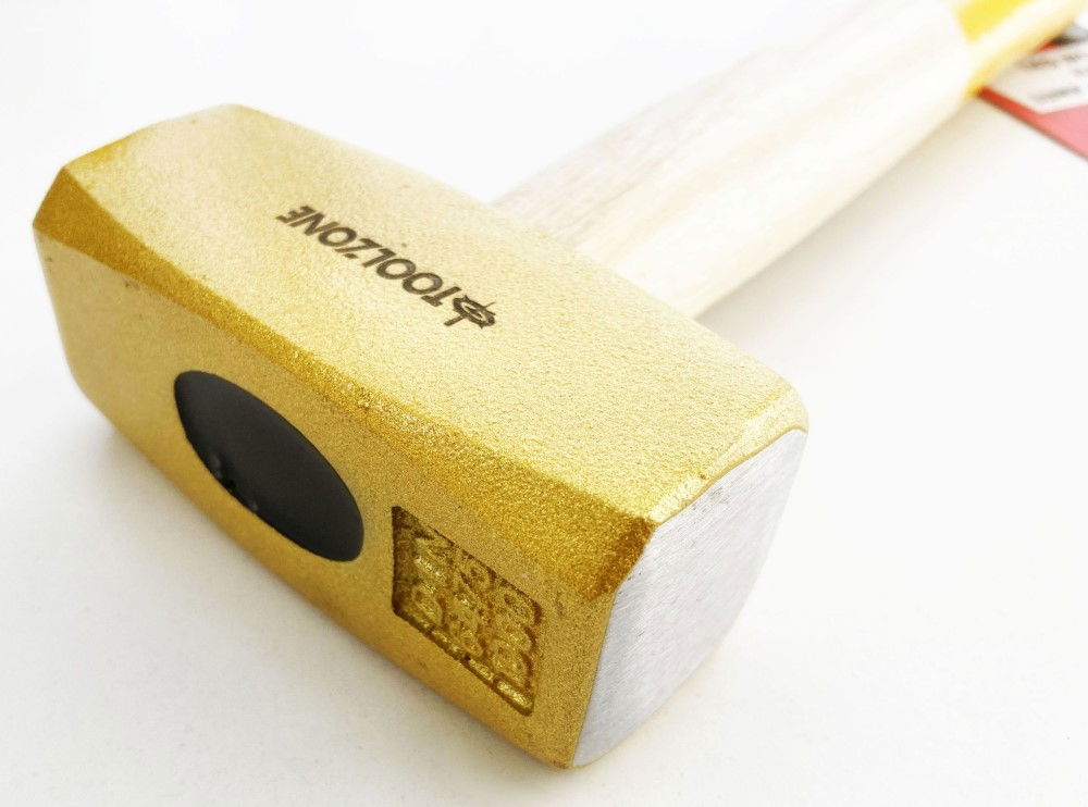 LUMP HAMMER 1kg GOLD HEAD 27cm - TOOLZONE KDPHM072