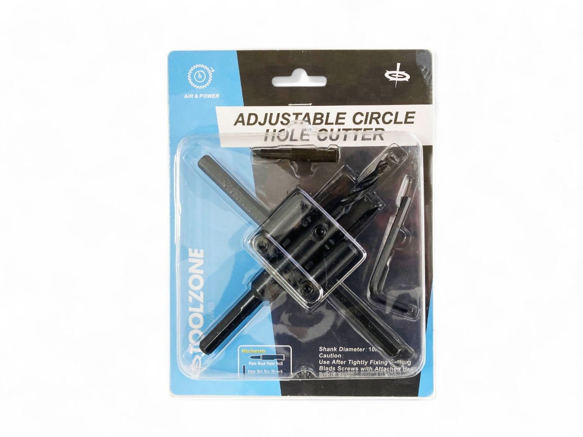 ADJUSTABLE CIRCLE HOLE CUTTER M2 STEEL 30-120mm - TOOLZONE KDPHS040