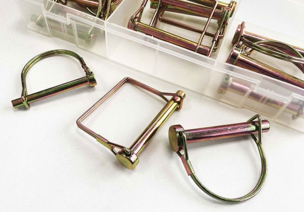 PTO PIN ASSORTMENT 20pc ZINC COATED STEEL 1/4, 5/16, 3/8 - TOOLZONE KDPHW022