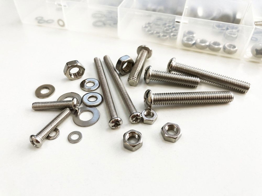 NUTS AND BOLTS ASSORTMENT 246pc STAINLESS STEEL M3-M6 - TOOLZONE KDPHW037