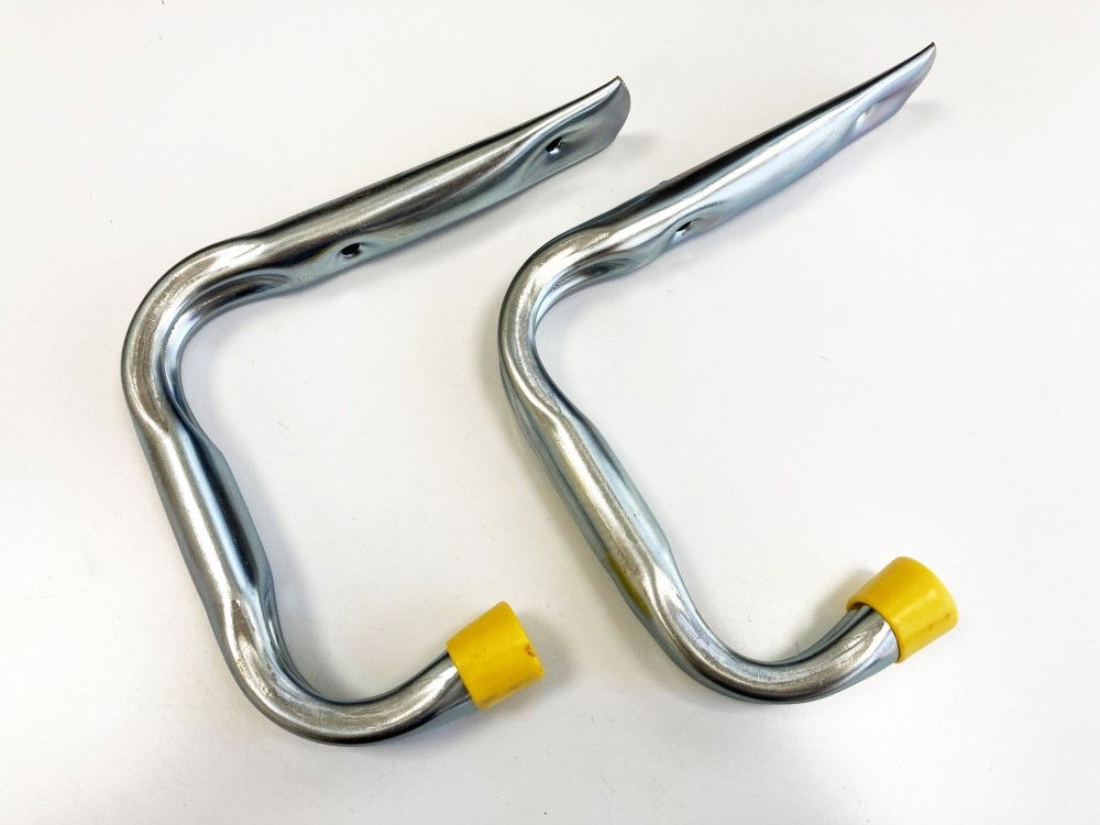 JUMBO HOOK SET 2pc 140x140mm WITH FIXINGS PLASTIC END CAPS - TOOLZONE KDPHW062